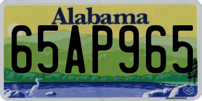 AL license plate 65AP965