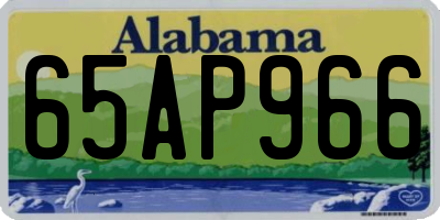 AL license plate 65AP966