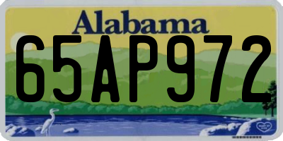 AL license plate 65AP972