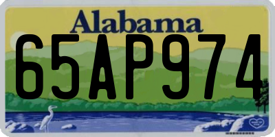 AL license plate 65AP974