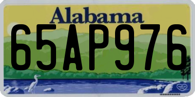 AL license plate 65AP976
