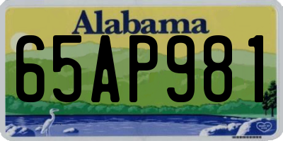 AL license plate 65AP981