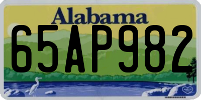 AL license plate 65AP982