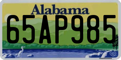 AL license plate 65AP985