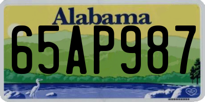 AL license plate 65AP987
