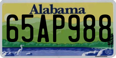 AL license plate 65AP988