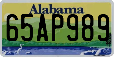 AL license plate 65AP989