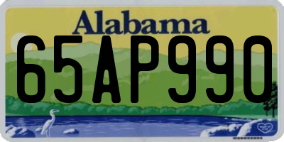 AL license plate 65AP990