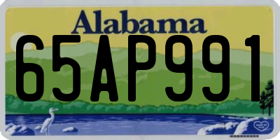 AL license plate 65AP991