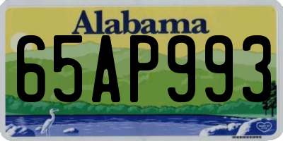 AL license plate 65AP993