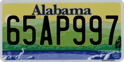 AL license plate 65AP997