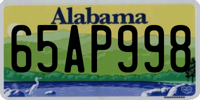 AL license plate 65AP998