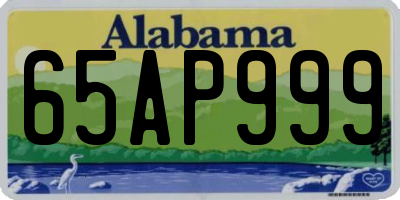 AL license plate 65AP999