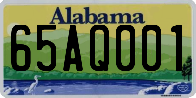 AL license plate 65AQ001