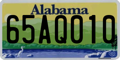 AL license plate 65AQ010