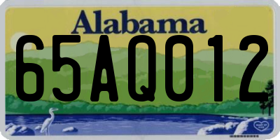 AL license plate 65AQ012