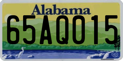 AL license plate 65AQ015