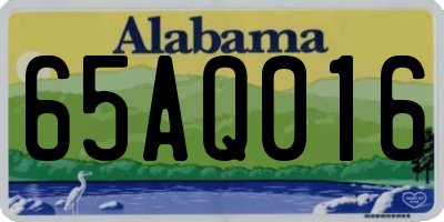 AL license plate 65AQ016