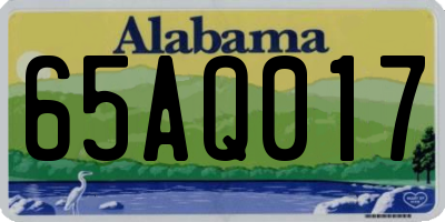 AL license plate 65AQ017