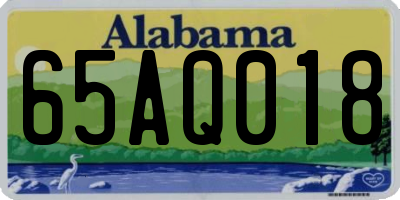 AL license plate 65AQ018