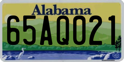 AL license plate 65AQ021