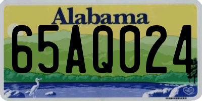 AL license plate 65AQ024