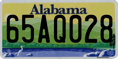 AL license plate 65AQ028