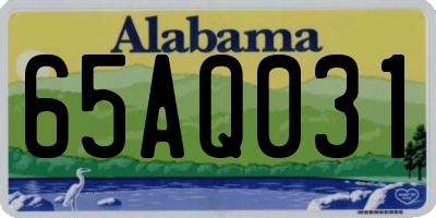 AL license plate 65AQ031