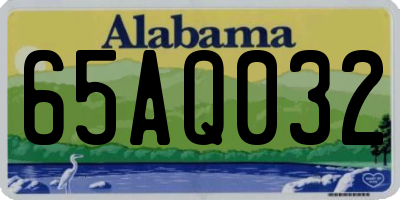 AL license plate 65AQ032