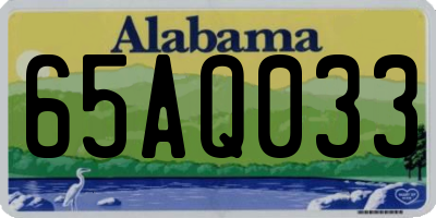 AL license plate 65AQ033