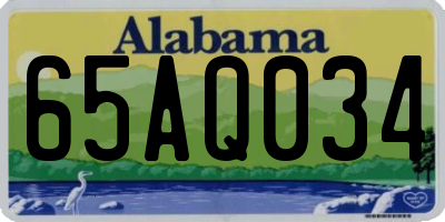AL license plate 65AQ034