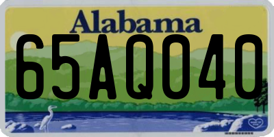 AL license plate 65AQ040