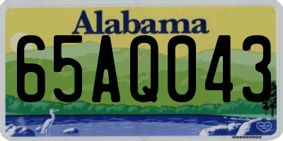 AL license plate 65AQ043