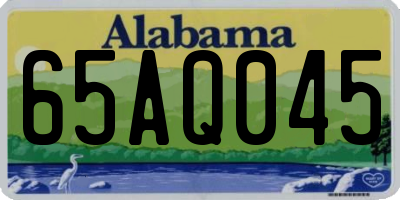 AL license plate 65AQ045