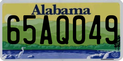 AL license plate 65AQ049