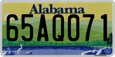 AL license plate 65AQ071