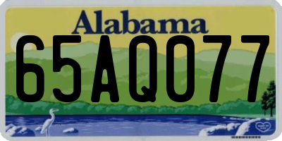 AL license plate 65AQ077
