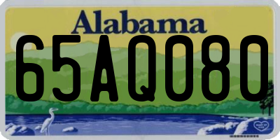 AL license plate 65AQ080