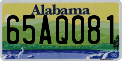 AL license plate 65AQ081
