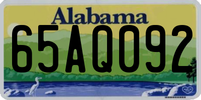AL license plate 65AQ092