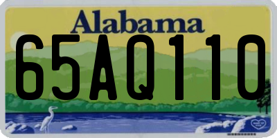 AL license plate 65AQ110
