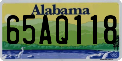 AL license plate 65AQ118