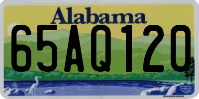 AL license plate 65AQ120