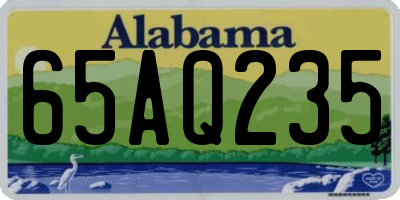 AL license plate 65AQ235