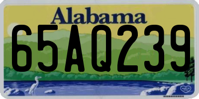 AL license plate 65AQ239