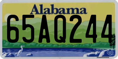 AL license plate 65AQ244