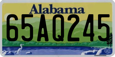 AL license plate 65AQ245