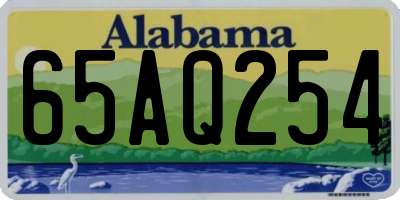 AL license plate 65AQ254