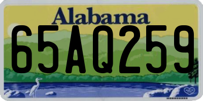 AL license plate 65AQ259