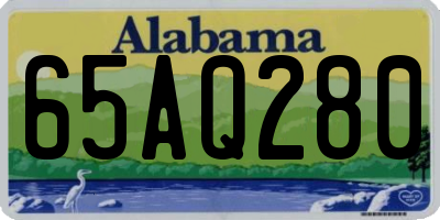 AL license plate 65AQ280